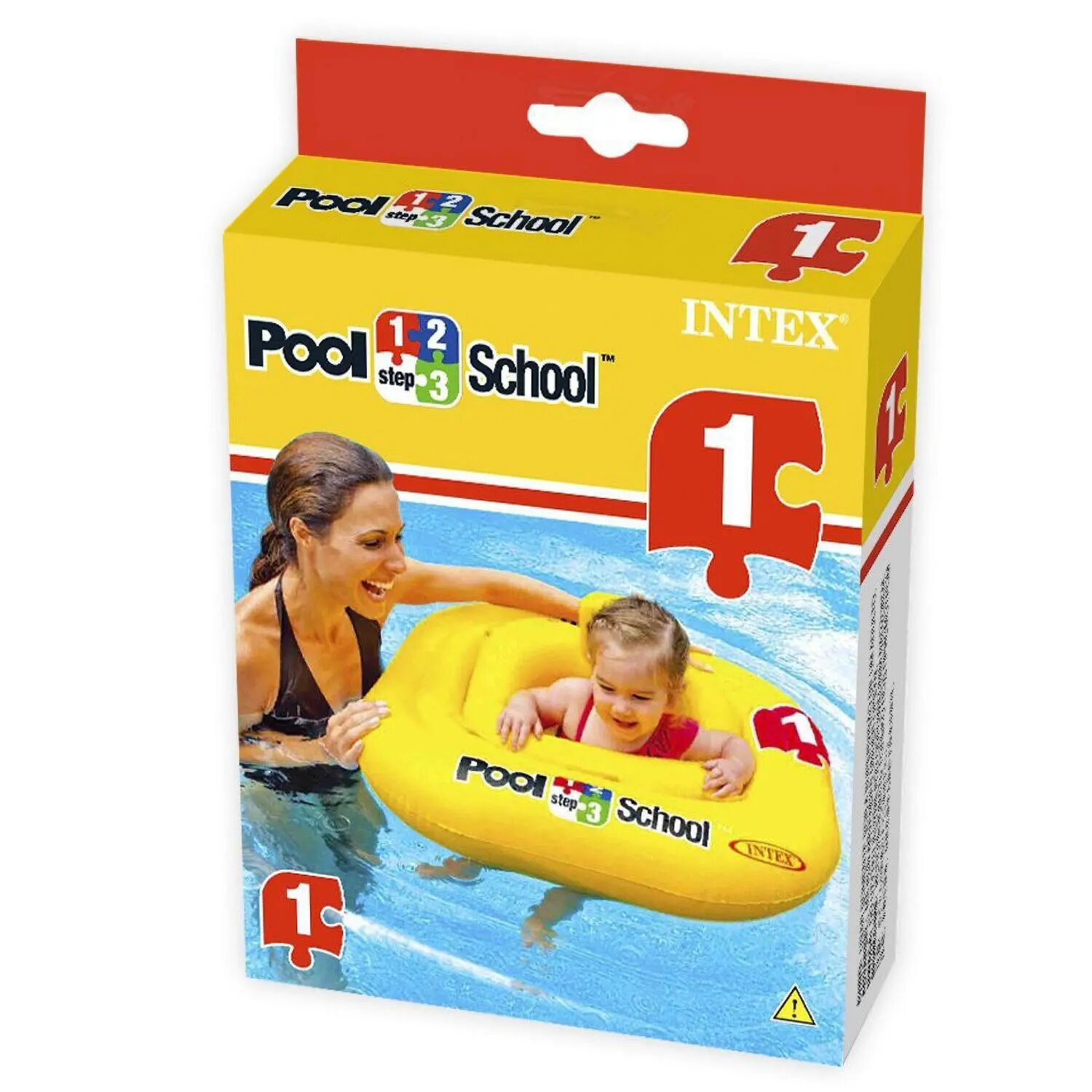 Плотик для плавания Intex Pool School, с подушкой, с поддержкой, 79x79 см - фото №13