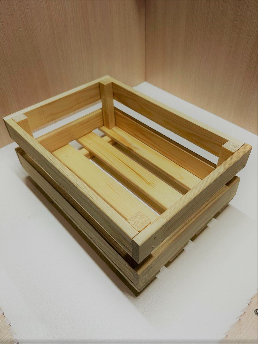 фото "Деревянный ящик" 21x31x13, 1 штука, коричневый