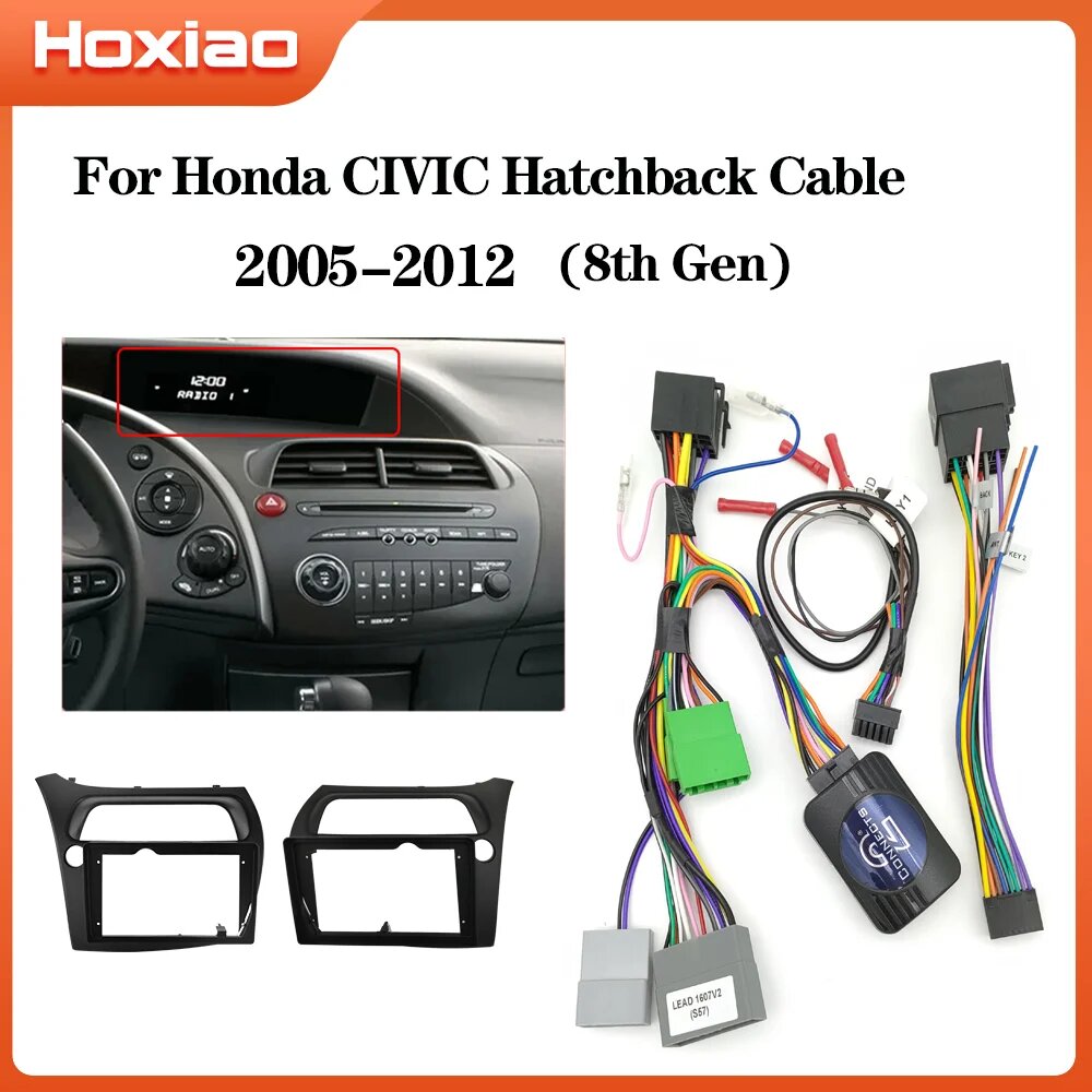 Для Honda Civic Hatchback 2006-2011 автомобильный радиоприемник Android 16pin адаптер кабель питания, Cable — фото 1