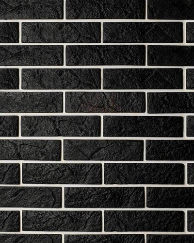 Изображение товара Декоративный гипсовый кирпич инкора-декор Классический 1,55 м2 черный 83 шт 24x6,5см
