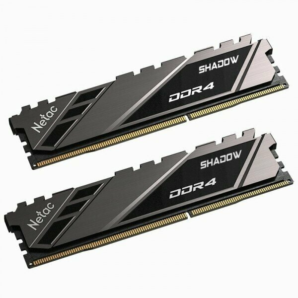 Оперативная память Netac Shadow II Black 2x16ГБ DDR4 3200МГц NTSWD4P32DP-32K — фото 1