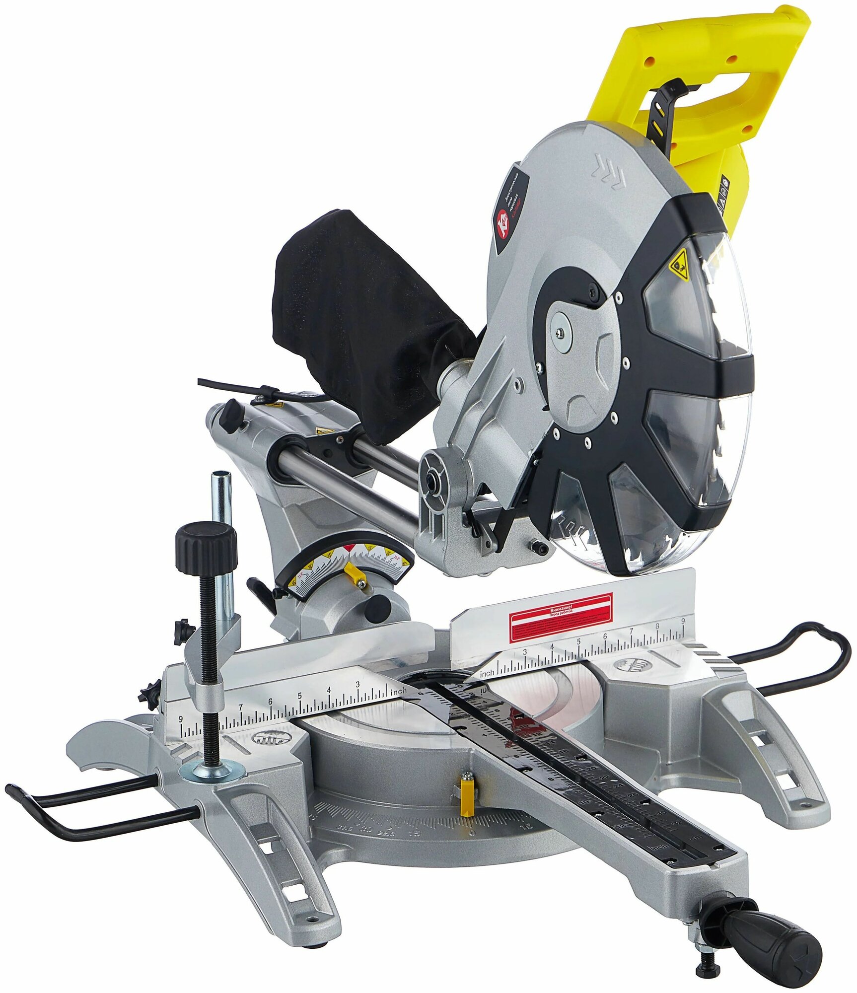 Пила торцовочная Калибр ПТЭ-2100/305ПРМ желтый