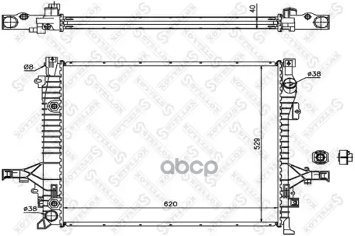 Радиатор системы охлаждения АКПП VOLVO XC90 2,5 02-> Stellox арт. 10-26462-SX