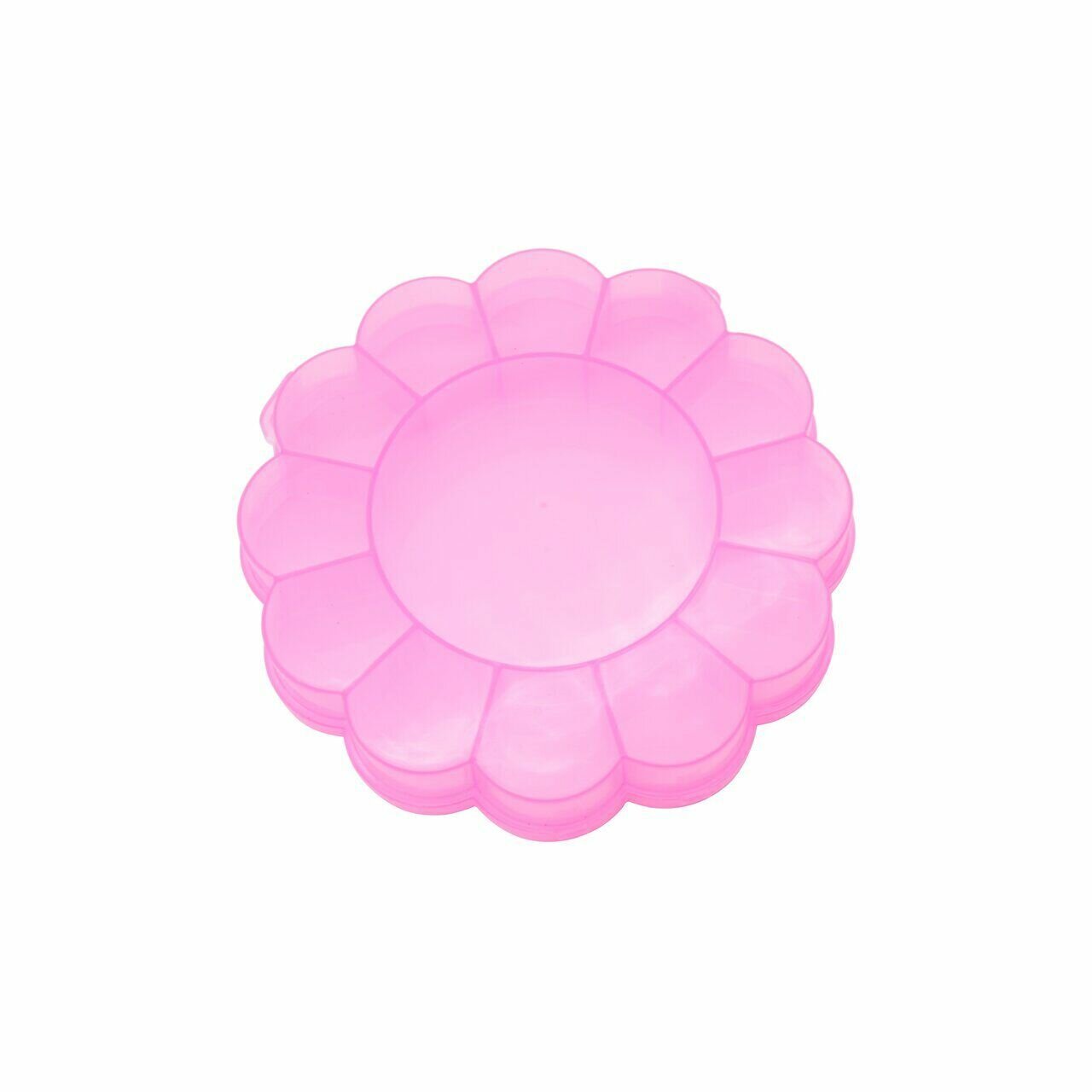 Контейнер для мелочей 13 секций, 16х16х2,7см, прозрачно-розовый