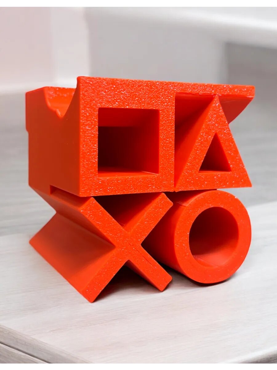 PS4 Подставка для геймпада (Красная) playstation 3D Печать уникальная — фото 1