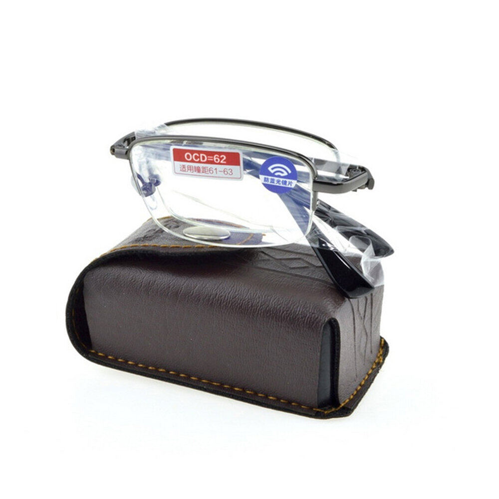 Очки для чтения для компьютера, складные из сплава, складные с поясом, анти-синий луч для мужчин и женщин