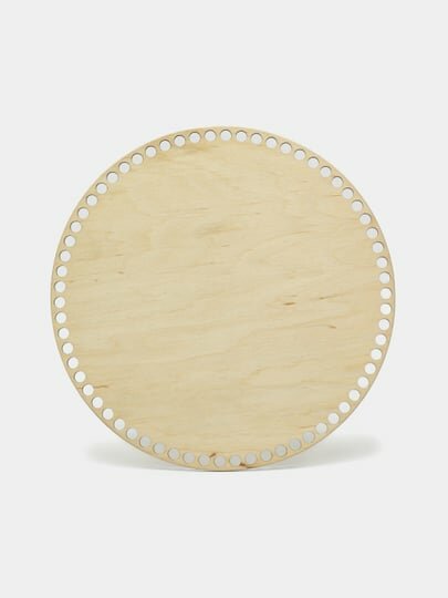 Донышко для вязания, диаметр 25 см . Высококачественная фанера 4 мм. Шлифованная гладкая поверхность. — фото 1