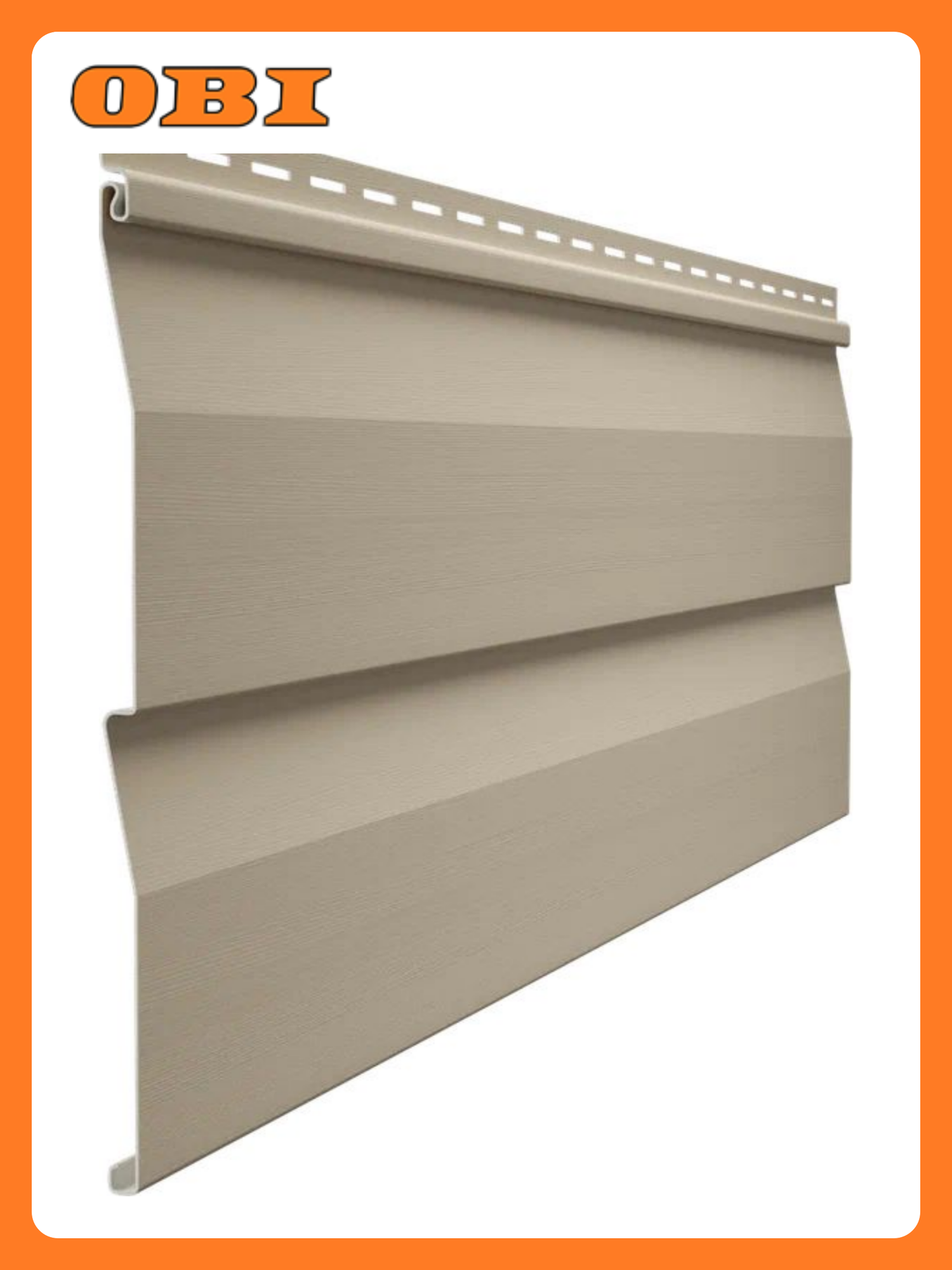 Сайдинг Docke STANDARD D45D бежевый рельефный винил 300 см