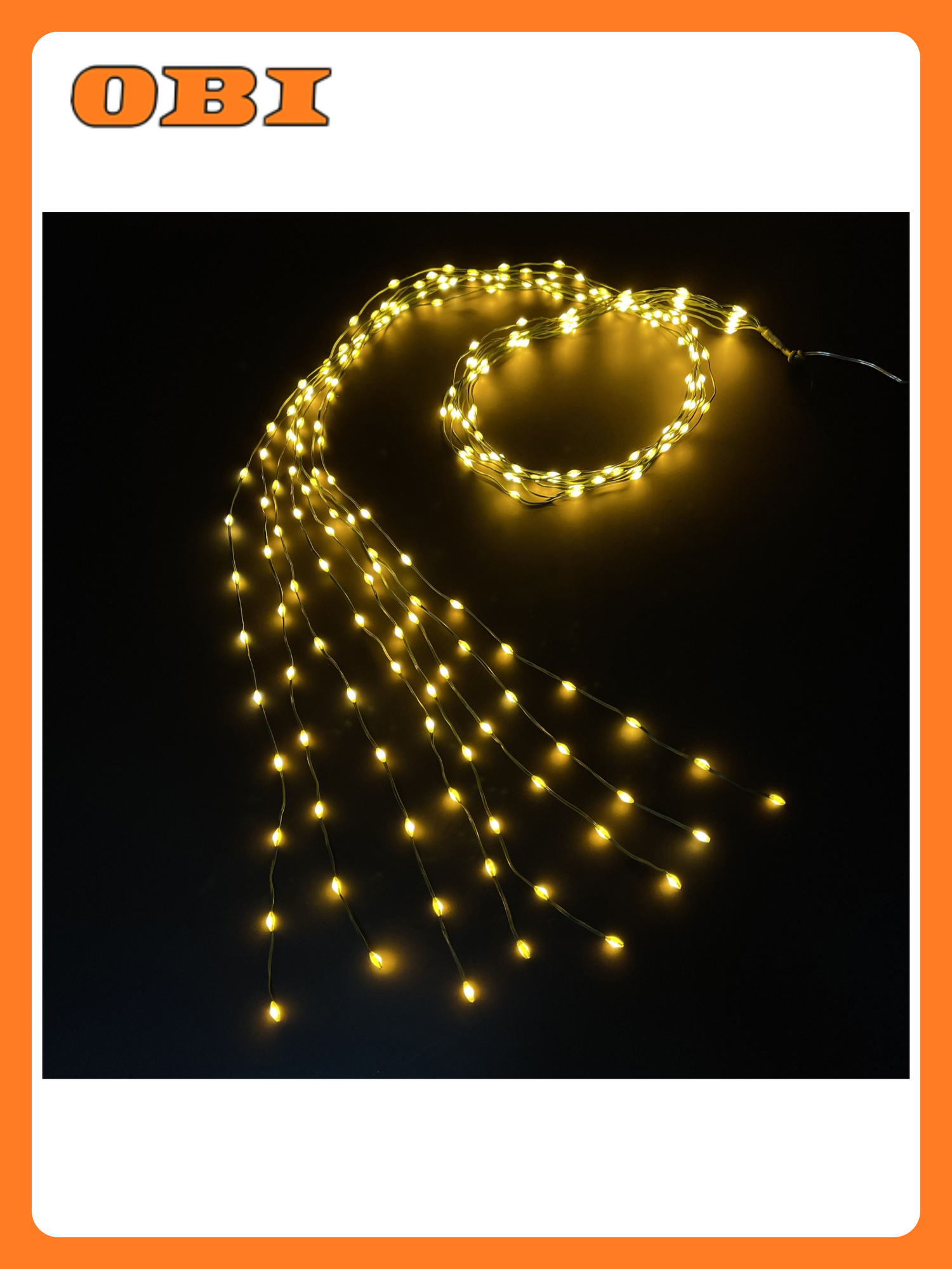 Гирлянда Хвост теплый белый свет 256 ламп 8 функций  длина 160 см