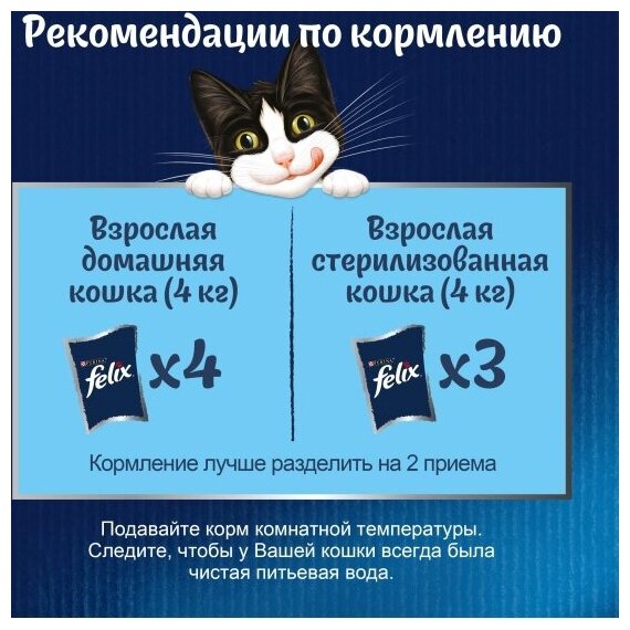 FELIX® Мясные Ломтики. Корм консервированный полнорационный для взрослых кошек, с говядиной, Пауч, 26х75г - фотография № 12