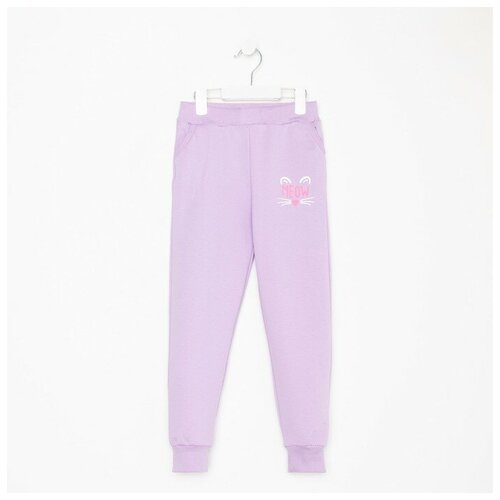 фото Брюки для девочки а.09122z5-67 цвет сиреневый, рост 134 вереск