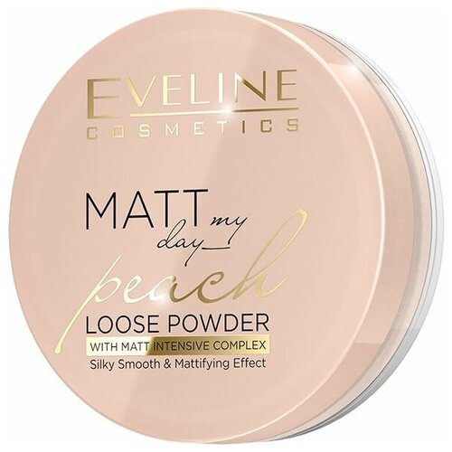 Eveline Транспарентная матирующая пудра Matt My Day Loose Powder Peach