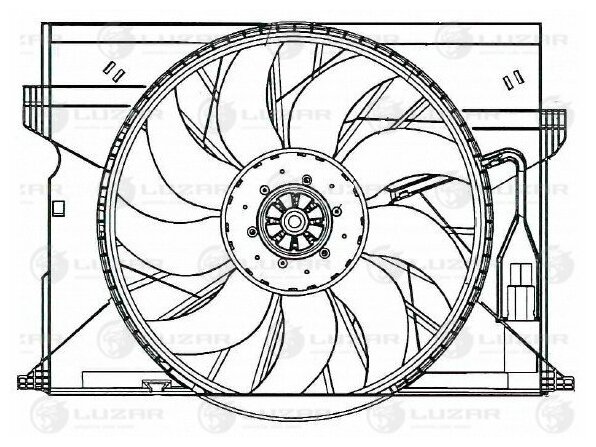 Вентилятор охлаждения с кожухом Mercedes-Benz E (W211) (02-) (LFK 15211)