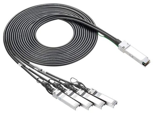 Кабель Fibertrade FT-QSFP+/4SFP+-CabA-10, КабельAOC cable, 40G, QSFP+ -to- 4*SFP+, 10M