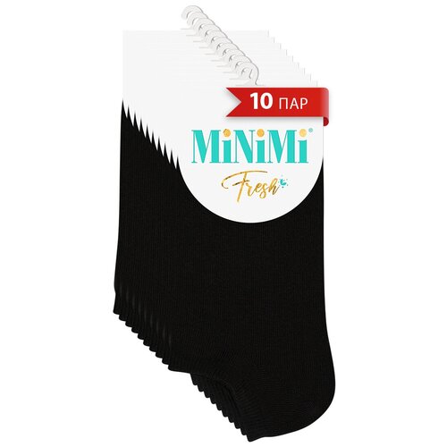 Носки женские MINI FRESH 4102, короткие, цветные, хлопок, 3Bianco/3Nero/Acqua/Giallo/Orange/Verde 35-38. Набор - 10 шт