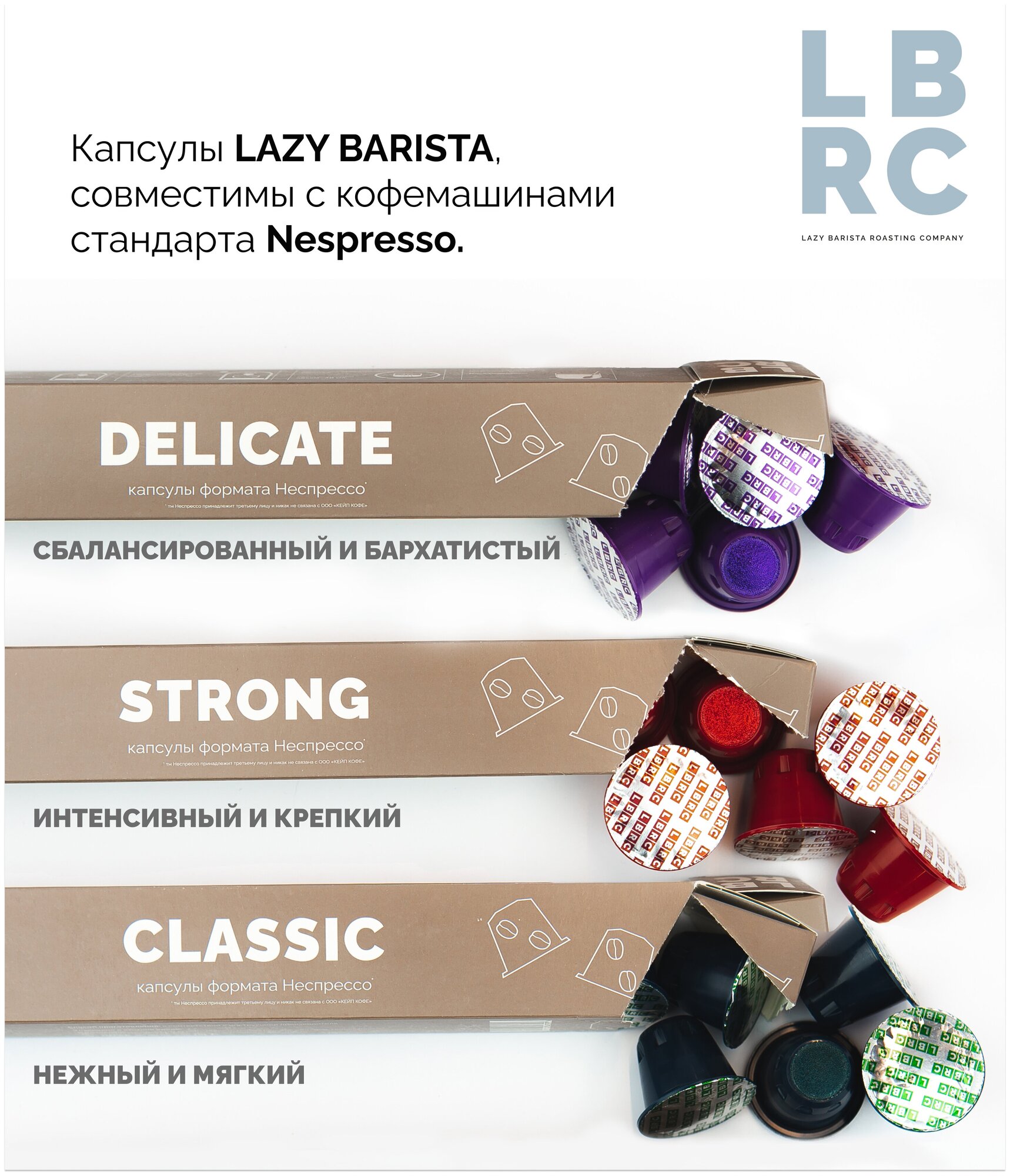 Кофе в капсулах Lazy Barista Classic для системы Nespresso, 10 капсул - фотография № 7