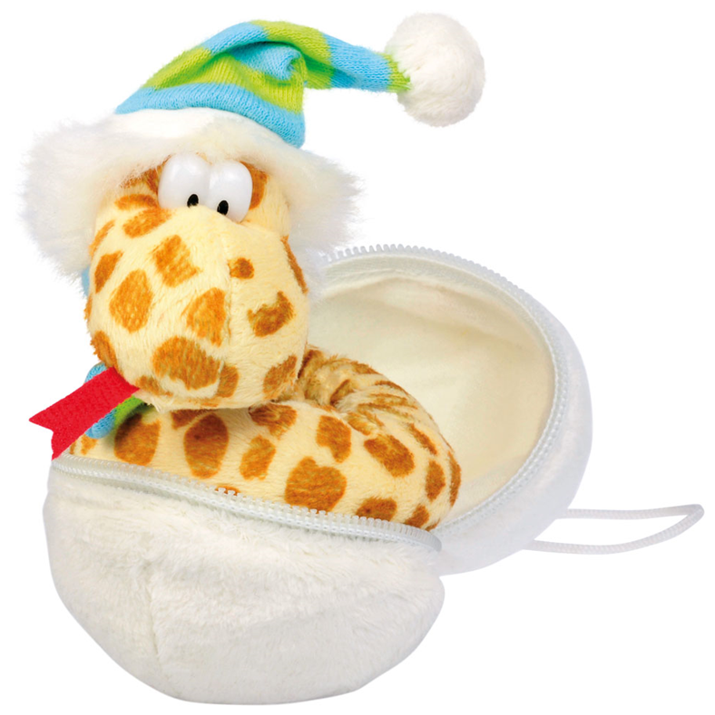 Blue Bug Игрушка мягкая "Змея в яйце", 10х8см, жёлтая (Германия) Blue Bug Gifts - фото №1
