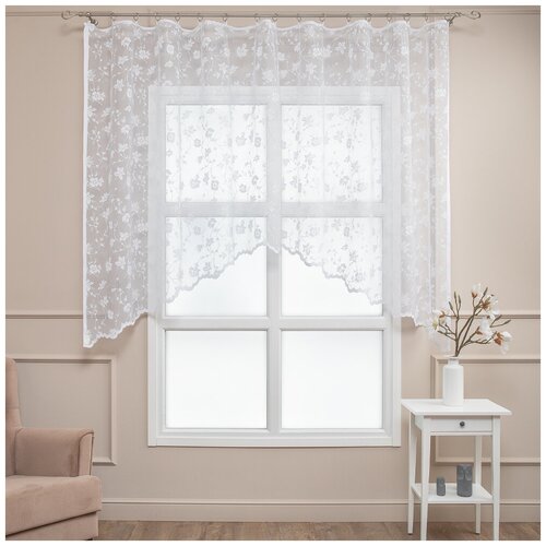 Тюль для кухни арка 3.0х1.7 - 1 шт на шторной ленте СПАЛЕНКА78