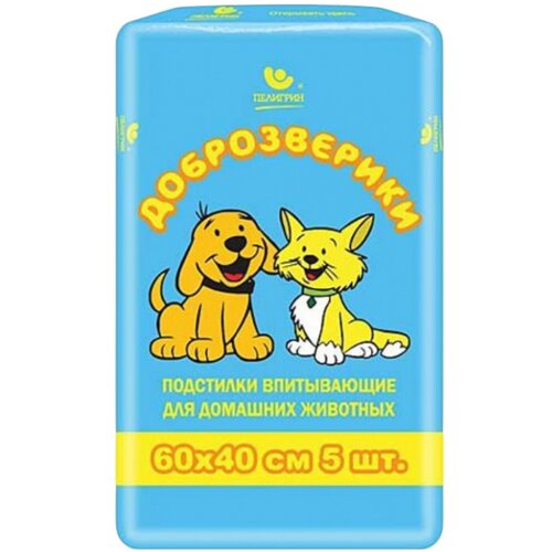 Доброзверики подстилки д/животных 60*90 5шт (30048)
