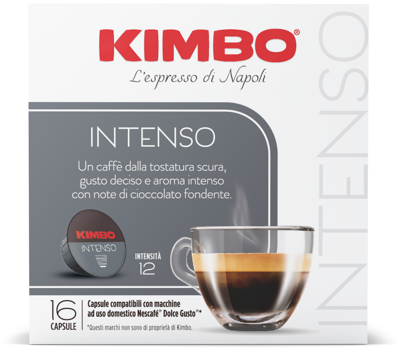 Кофе в капсулах KIMBO INTENSO для системы Dolce Gusto, 16шт по 7г - фотография № 2