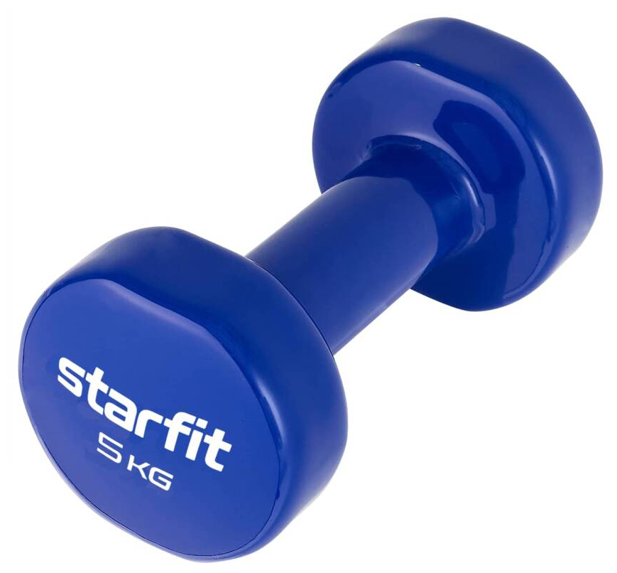 Гантель виниловая Starfit Db-101, 5 кг, темно-синий .