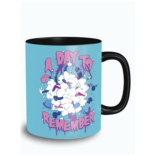 Кружка черная музыка a day to remember (маккинон, вудард, скафф, вестфолл) - 6594