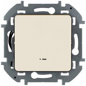 <b>Legrand</b> INSPIRIA Слоновая кость Переключатель одноклавишный с подсветкой/индикацией 10 AX - 250 В <span>вентиляции и т. д. оснащен светодиодной лампой для подсветки или индикации. особенности изделия: Компактный механизм с глубиной всего 20 мм. комфортно размещается в различных монтажных коробках. Материал клавиш - глянцевый пластик АБС</span>