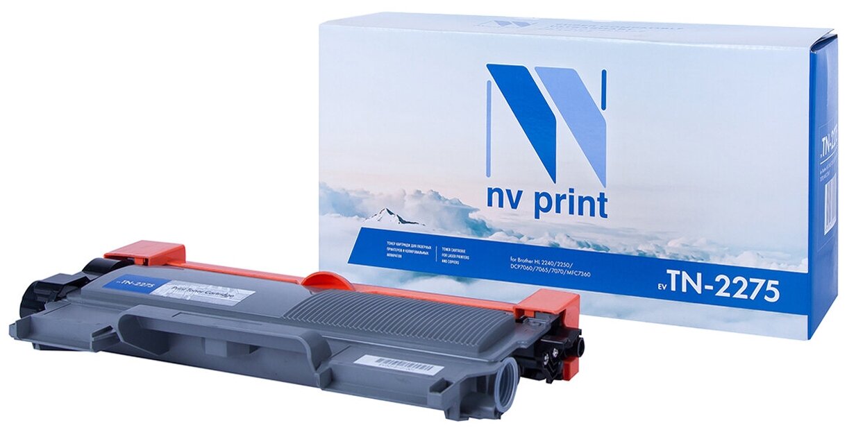 Лазерный картридж NV Print NV-TN2275T для Brother HL-2240R, 2240DR, 2250DNR, DCP-7060DR, 7065DNR (совместимый, чёрный, 2600 стр.)
