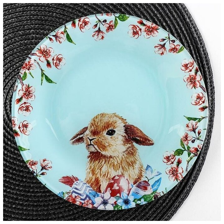 Тарелка десертная Доляна "Кролик", d-20 см