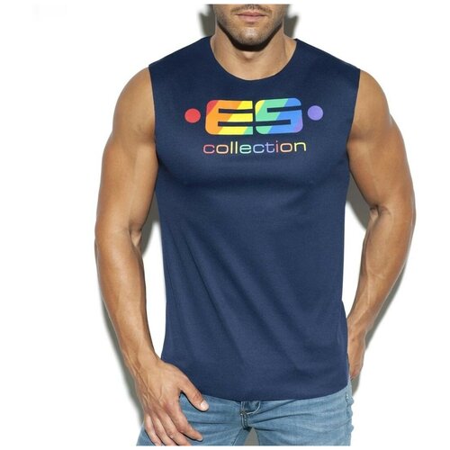 фото Майка-безрукавка "es pride tank top - navy" / es collection / синий / размер 3xl