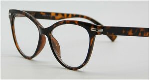 Готовые очки для зрения Marcello GA0314 C2 с диоптриями +1.5/Очки женские корректирующие/Кошачий глаз/Флексовое крепление дужек/Футляр в комплекте