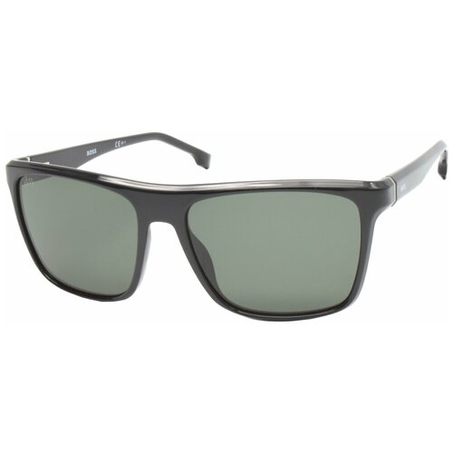 фото Солнцезащитные очки boss, квадратные, оправа: пластик, с защитой от уф, для мужчин, черный