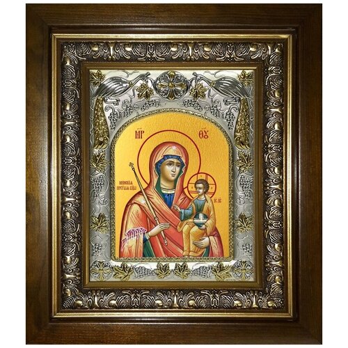 Икона Минская икона Божией Матери, в деревяном киоте икона воспитание икона божией матери в деревяном киоте