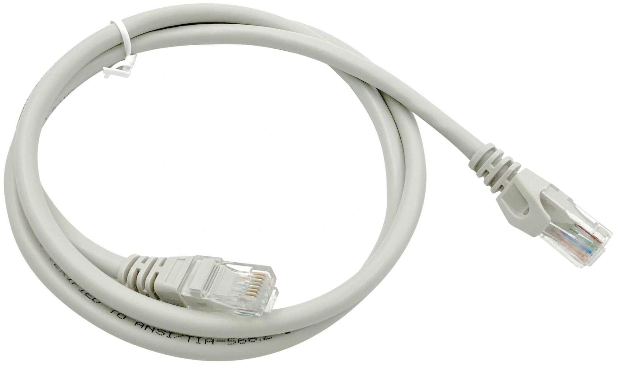 Патч-корд Buro UTP 4 пары cat6 CCA molded 1м серый RJ-45 (m)-RJ-45 (m) - фото №7