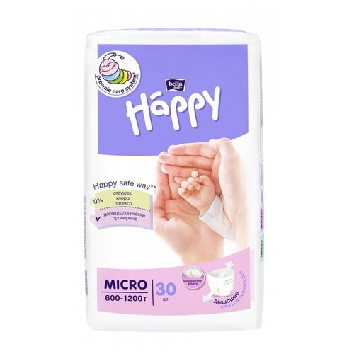 Bella Baby Happy подгузники Micro 0,6-1,2 кг