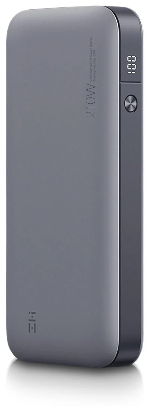 Внешний аккумулятор (Power Bank) Xiaomi PowerBank ZMIQB826G, 25000мAч, серый - фото №1