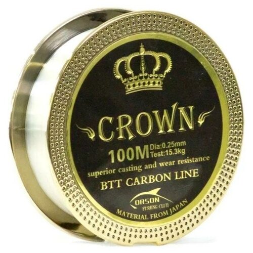 Леска Crown Carbon line 0.18 мм, 100м