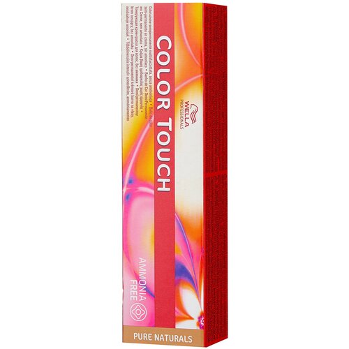 Wella Professionals Color Touch Pure Naturals крем-краска для волос, 9/0 очень светлый блонд натуральный, 60 мл wella professionals color touch rich naturals крем краска для волос 9 86 очень светлый блонд жемчужно фиолетовый 60 мл