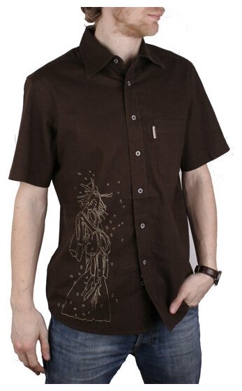 Рубашка Maestro, размер 46/S, коричневый