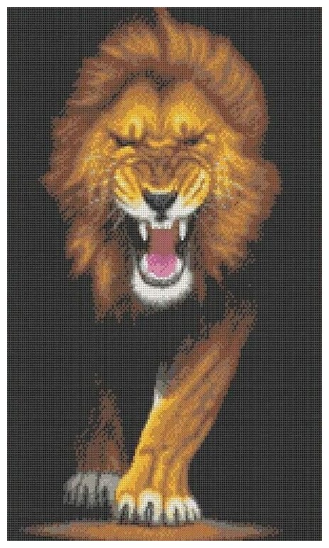 Набор для вышивания "Хищники. Лев", 27,2x42,6 см, Каролинка