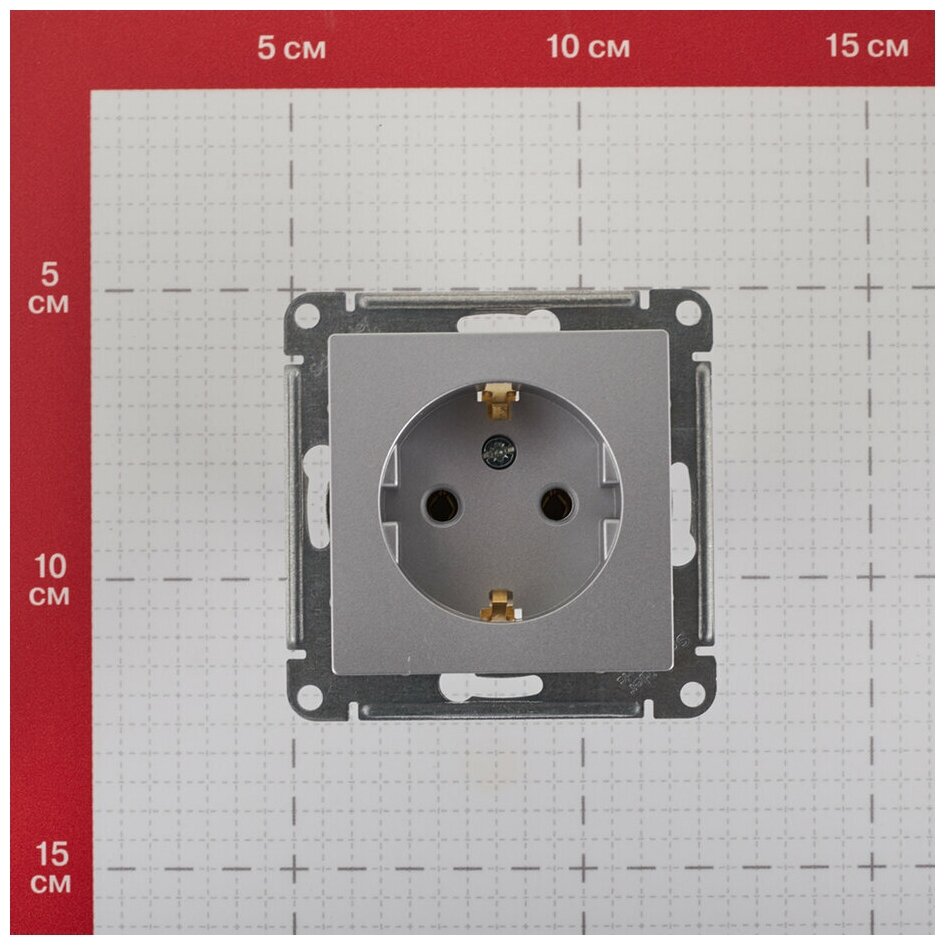 Розетка алюминий AtlasDesign с заземлением ATN000343 Schneider Electric / Systeme Electric 10шт - фотография № 12