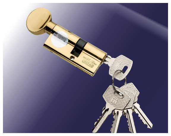 Цилиндровый механизм (личинка для замка)с английскими ключами. ключ-вертушка NW37/31 (68mm) PB (Полированная латунь) MSM