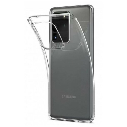 накладка samsung led cover для samsung galaxy s20 ultra sm g988 ef kg988cbegru черная Накладка силиконовая для Samsung Galaxy S20 Ultra SM-G988 прозрачная