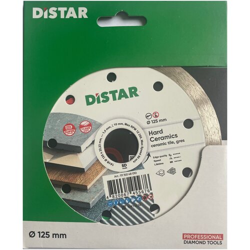 Диск алмазный r 125x1,4 x 10 x 22,23 Hard ceramics 11115048010 алмазный диск distar 1a1r hard ceramics 125 х 22 2 мм сплошной