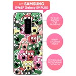 Чехол (накладка) Vixion силиконовый для Samsung Galaxy S9 Plus G965F / Самсунг Гелакси С9 Плюс Цветные собачки - изображение