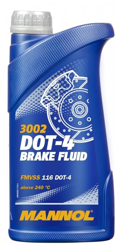 Тормозная жидкость Mannol 3002 DOT-4 Brake fluid 910 гр.