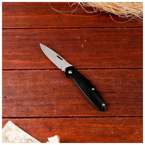 фото Нож перочинный "разведчик", лезвие 6,5 см, рукоять металл, без фиксатора, 15,5*2,1 см no name