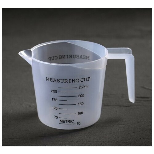 Кувшин мерный, 250 мл, цвет прозрачный (1 шт.)