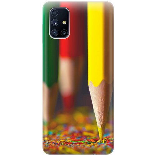 фото Ультратонкий силиконовый чехол-накладка для samsung galaxy m51 с принтом "желтый карандаш" gosso