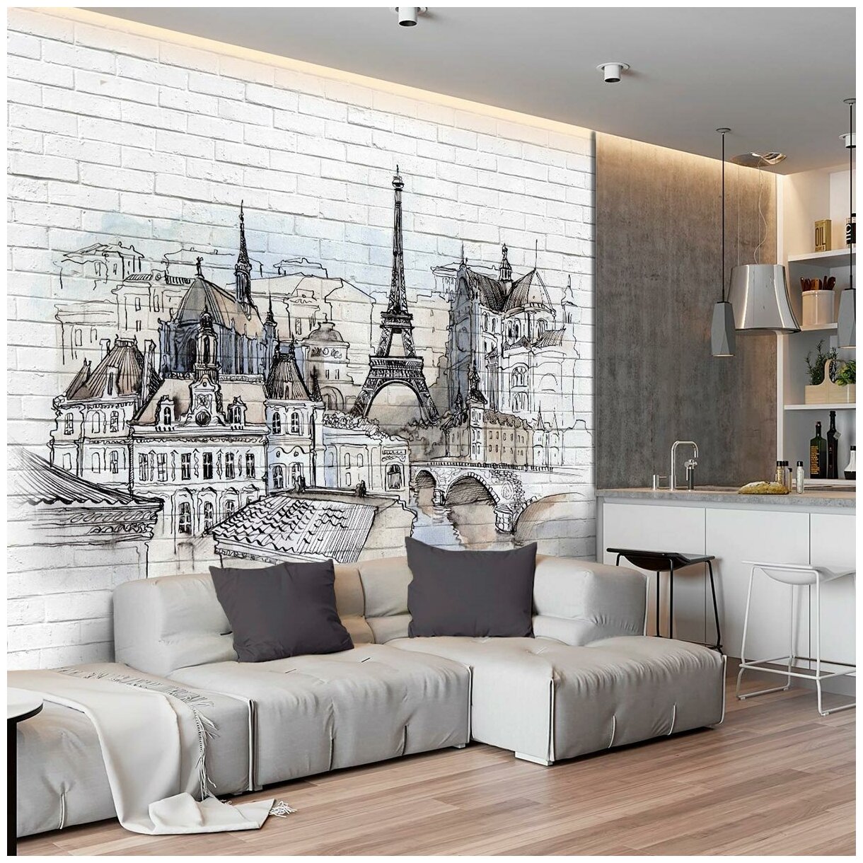 фото Фотообои флизелиновые с виниловым покрытием VEROL "Париж", 300х283 см, моющиеся обои на стену, декор для дома